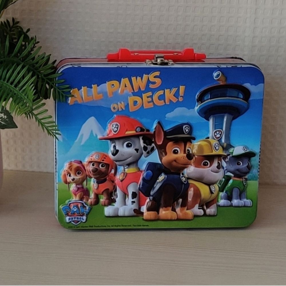 All Paws On Deck" Paw Patrol Metal Lunch Box💰